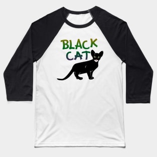 Black Cat Baseball T-Shirt